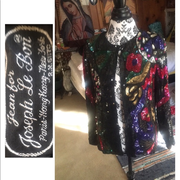 Firm Price ✨New✨Vintage sequins Jacket 80’ or 90’ - Picture 1 of 6